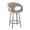 Curvo counter stool in Light Grey Wood, Light Grey PU, Black Metal, product view, featuring swivel and wood frame