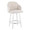 Cinch counter stool in White Wood, Cream Fabric, Chrome Metal, product view, featuring swivel and wood frame