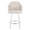 Cinch counter stool in White Wood, Cream Fabric, Chrome Metal, front view, featuring swivel and wood frame