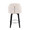 Dahlia counter stool in Black Wood, Cream Fabric, Chrome, back view, featuring swivel and wood frame