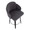Dahlia Contemporary Counter Stool in Black Wood and Grey Fabric with Round Chrome Footrest- Set of 2 — lifestyle photo 1