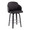 Dahlia Contemporary Counter Stool in Black Wood and Black Faux Leather with Round Chrome Footrest- Set of 2 — product view