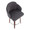 Dahlia Contemporary Counter Stool in Walnut Wood and Grey Fabric with Round Chrome Footrest- Set of 2 — lifestyle photo 1