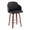 Dahlia counter stool in Walnut Wood, Black PU, Chrome, product view, featuring swivel and wood frame