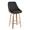 Diana counter stool in Zebra Wood, Black PU, Chrome Metal, product view, featuring swivel and wood frame