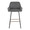 Daniella counter stool in Black Metal, Dark Grey Pu, Gold Metal, front view, featuring swivel and metal footrest