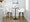 Daniella 26" Contemporary Fixed-Height Counter Stool with Swivel in Walnut Glazed Wood and White Faux Leather with Round Black Metal Footrest- Set of 2 — lifestyle photo 4