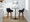 Daniella counter stool in Walnut Wood, Black Metal, Black Velvet, featuring swivel and wood frame