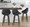 Fabrizzi counter stool in Walnut Glazed Wood, Charcoal Fabric, Black Metal, featuring swivel and wood frame