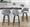 Fabrico 26" Mid-Century Modern Fixed-Height Counter Stool with Swivel in Walnut Glazed Wood and Grey Noise Fabric with Round Black Metal Footrest- Set of 2 — lifestyle photo 2