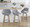 Fabrico 26" Mid-Century Modern Fixed-Height Counter Stool with Swivel in Light Grey Wood and Grey Noise Fabric with Round Black Metal Footrest- Set of 2 — lifestyle photo 2