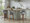Fabrico 26" Mid-Century Modern Fixed-Height Counter Stool with Swivel in Black Metal, Walnut Wood and Grey Noise Fabric- Set of 3 — lifestyle photo 4