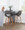 Fabrico 26" Mid-Century Modern Fixed-Height Counter Stool in Walnut Wood and Charcoal Fabric with Round Chrome Metal Footrest- Set of 2 — lifestyle photo 2