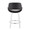 Cinch counter stool in White Wood, Black PU, Chrome Metal, back view, featuring swivel and wood frame