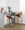 Fabrizzi counter stool in Walnut Wood, Chrome Metal, Noise Grey Fabric, featuring swivel and upholstered seat