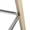 Folia counter stool in Zebra Wood, Cream PU, Chrome, close-up detail, featuring upholstered seat