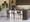 Folia 26" Mid-Century Modern Fixed Height Counter Stool with Swivel in Walnut, Teal Fabric and Black Metal Footrest- Set of 2 — lifestyle photo 8