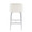 Fran counter stool in Chrome, Cream Velvet, back view, featuring velvet design and metal design