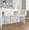 Luna counter stool in Chrome Metal, White Velvet, featuring velvet design and metal design