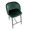 Luna counter stool in Black Metal, Green Velvet, top view, featuring velvet design and metal design