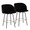 Fran counter stool in Black Metal, Black Velvet, Gold Metal, coordinated set view, featuring swivel