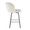Fran counter stool in Black Metal, Cream Velvet, Gold Metal, side view, featuring swivel
