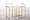 Fuji counter stool in Gold Metal, White PU