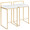 Fuji counter stool in Gold Metal, White PU, coordinated set view