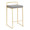 Fuji Contemporary Counter Stool in Gold with Grey Faux Leather- Set of 2 — product view