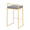 Fuji Contemporary Counter Stool in Gold with Grey Faux Leather- Set of 2 — rear three-quarter view