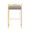 Fuji Contemporary Counter Stool in Gold with Grey Faux Leather- Set of 2 — back view