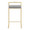 Fuji Contemporary Counter Stool in Gold with Grey Faux Leather- Set of 2 — front view