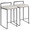 Fuji counter stool in Black Metal, Light Grey Cowboy Fabric, coordinated set view