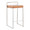 Fuji Contemporary Stackable Counter Stool in Stainless Steel with Camel Faux Leather Cushion- Set of 2 — product view