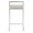Fuji Contemporary Stackable Counter Stool in Stainless Steel with Light Grey Cowboy Fabric Cushion- Set of 2 — front view