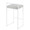 Fuji counter stool in White Metal, Light Grey Cowboy Fabric, back and side view
