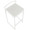 Fuji counter stool in White Metal, White Velvet, top view