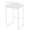 Fuji Contemporary Stackable Counter Stool in White Metal with White Velvet Cushion- Set of 2 — rear three-quarter view