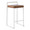 Fuji counter stool in White Steel, Camel PU, product view