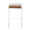 Fuji counter stool in White Steel, Camel PU, back view