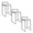Fuji counter stool in Black Metal, Light Grey Cowboy Fabric, coordinated set view