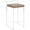 Fuji counter stool in White Metal, Brown Cowboy Fabric, product view