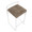 Fuji counter stool in White Metal, Brown Cowboy Fabric, top view