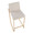 Fuji counter stool in Gold Steel, Beige Fabric, back view, featuring fabric design