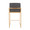 Fuji Contemporary High Back Counter Stool in Gold Steel and Grey Faux Leather- Set of 2 — back view