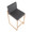 Fuji Contemporary High Back Counter Stool in Gold Steel and Grey Faux Leather- Set of 2 — lifestyle photo 1