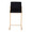 Fuji Contemporary High Back Counter Stool in Gold Steel and Black Velvet- Set of 2 — front view