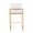 Fuji Contemporary High Back Counter Stool in Gold Steel and White Velvet- Set of 2 — back view