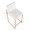 Fuji Contemporary High Back Counter Stool in Gold Steel and White Velvet- Set of 2 — lifestyle photo 1