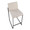 Fuji counter stool in Black Steel, Beige Fabric, back view, featuring fabric design
